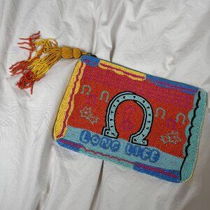Anthrpologie x Nathalie Rete Lucky Charm Beaded Pouch